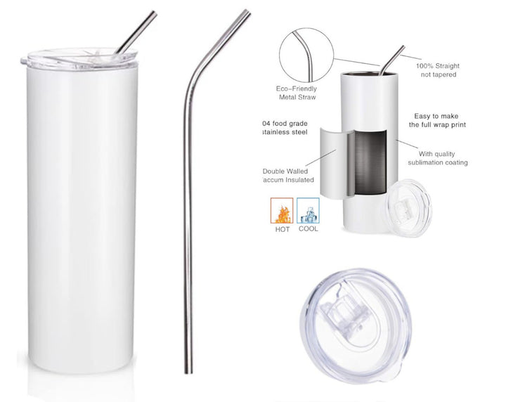 20 Oz Stainless Steel Skinny Tumbler