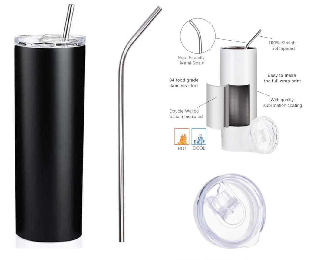 20 Oz Stainless Steel Skinny Tumbler